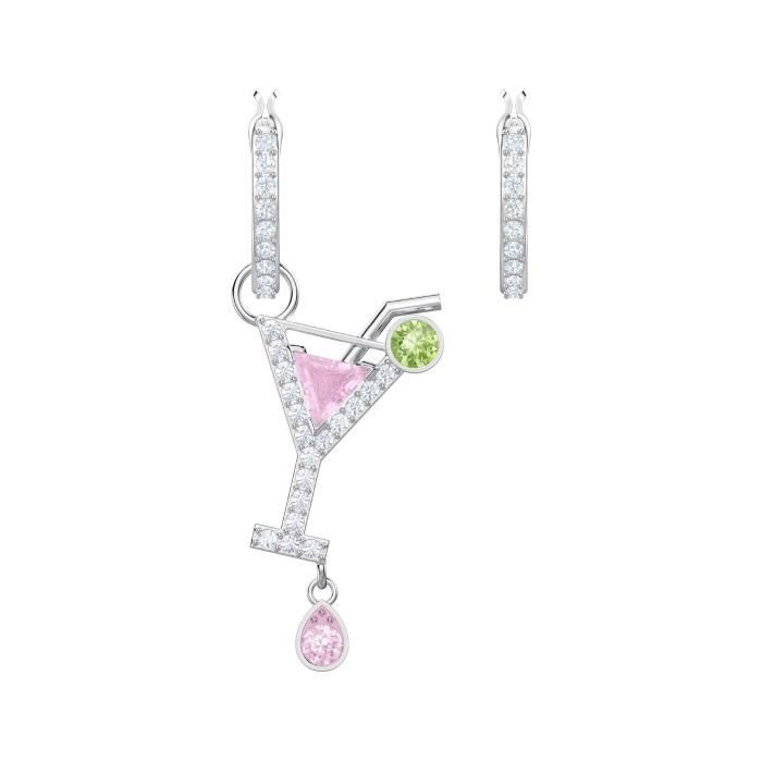 Swarovski Boucles d'oreilles No Regrets Cocktail, multicolore, métal rhodié
