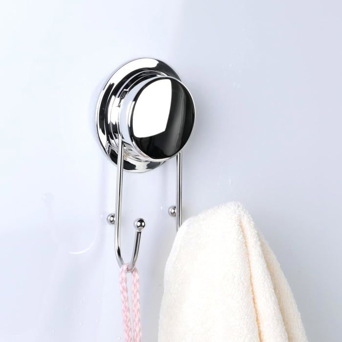 IDesign Saugnapf Haken 2er Set - Bad Haken Ohne Bohren Transparent