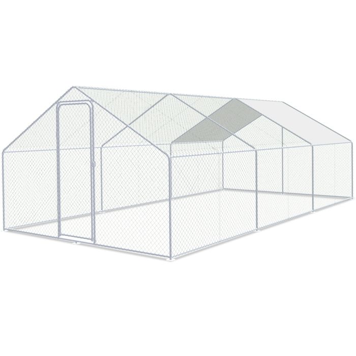 Meilleurs prix pour Ikodm Enclos poulailler 18m2 parc grillagé 3x6 M acier galvanisé pour la volaille POULAILLER