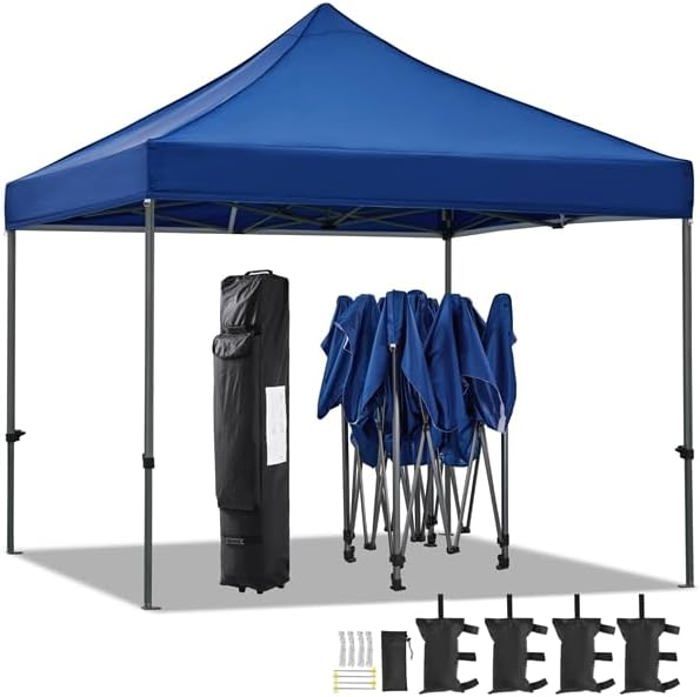 Tente De Camping Pliable En Aluminium - Poids 10,6 Kg - Pop-up Montage Facile - Housse De Pluie Incluse - Pour Randonnée, Plage, Pique-nique