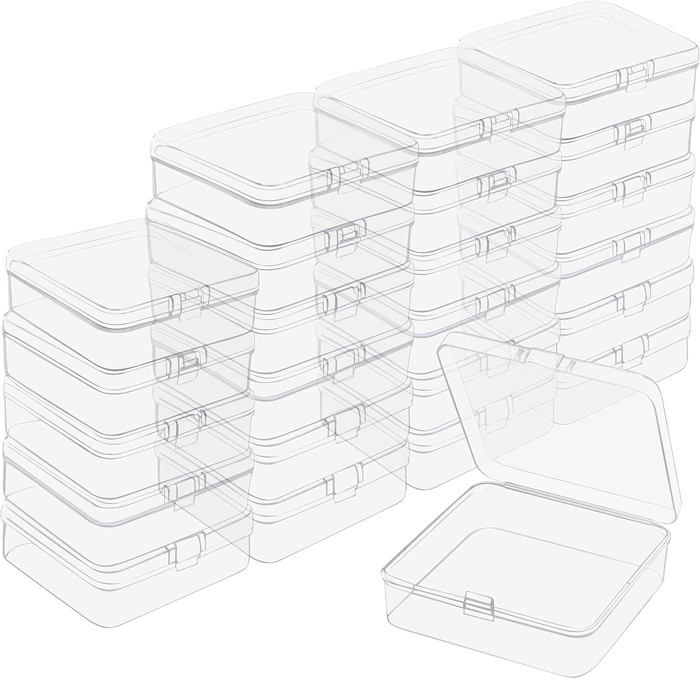 13 Pièces Petite Boite de Rangement Plastique Transparent avec 13 Pièces Petite Boite de Rangement Plastique Transparent avec