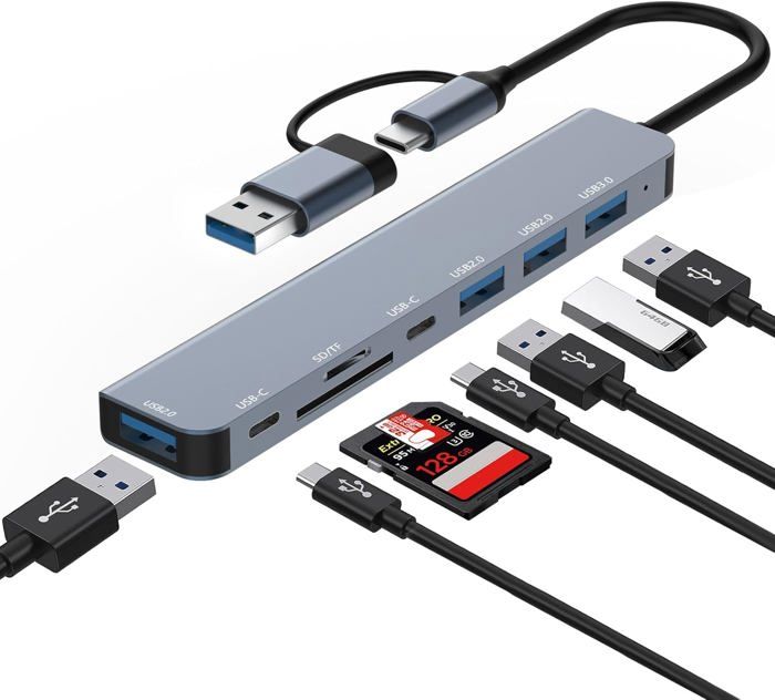Hub USB 2.0 - 4 Ports - Avec Câble - Pour PC Portable - Neuf - Générique
