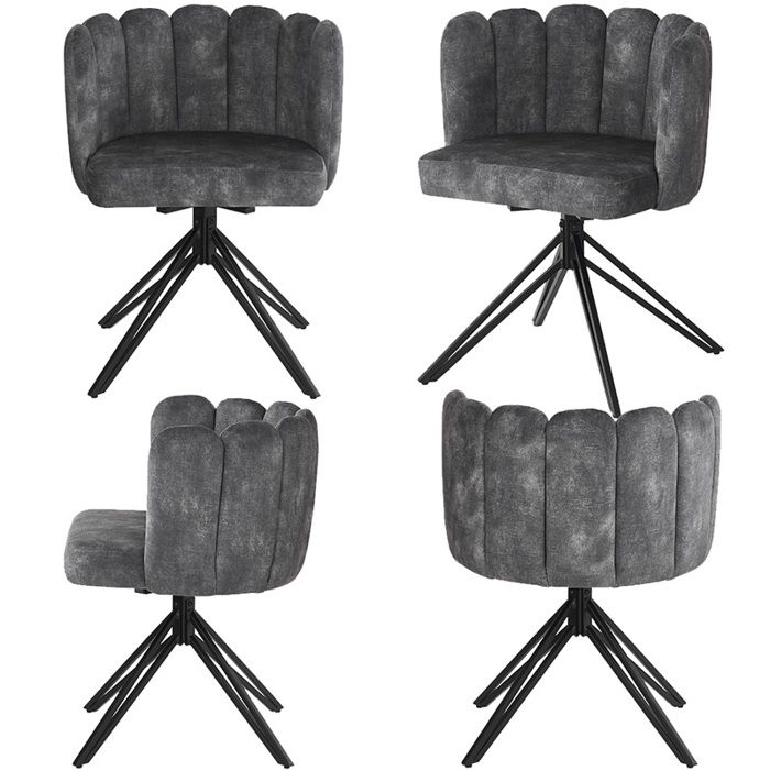 Lot De 4 Chaise Pivotante, Rotation 360°,Chaises De Salon, Chaises De ...