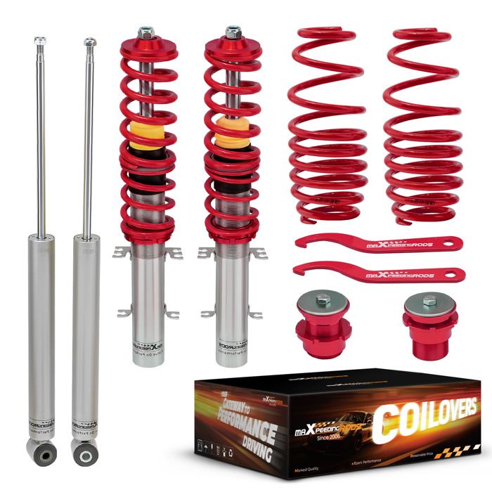 Kit Amortisseurs Suspension Combine Fileté pour VW Golf 4 1J 1999-2006 New Beetle 9C11C1 FWD 1998-2010