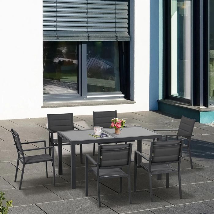 Salon De Jardin Ensemble - table extensible + 6 chaises