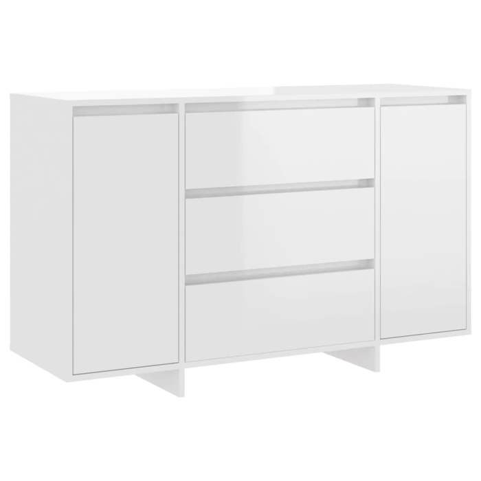 “Winter SaleTOP Armoire/Cabinet à tiroirs Blanc - Buffet et 3 tiroirs Blanc brillant 120x41x75cm - bois ingénierie PRO52717 “Winter SaleTOP Armoire/Cabinet à tiroirs Blanc - Buffet et 3 tiroirs Blanc brillant 120x41x75cm - bois ingénierie PRO52717