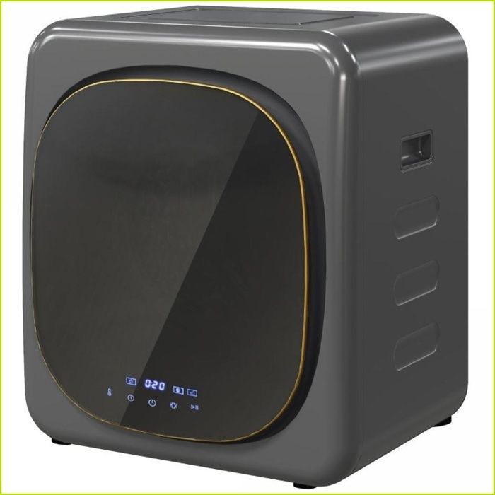 Ablufttrockner - HOMCOM - Mini 4 kg 6 Programmes LED-Touchscreen Freistehend/Wandmontierbar Gris
