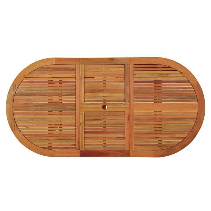 Black Friday Table à dîner de jardin BURKE 2/4 PERSONNES 200x100x75 cm Bois deucalyptus solide TTT131