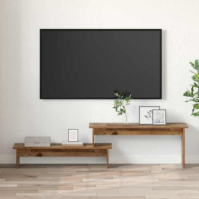SALE Janvier MODERNE Armoires multimédia - MGH - Meubles TV - Montage mural - Bois Ancien 180x30x43 cm TT4865