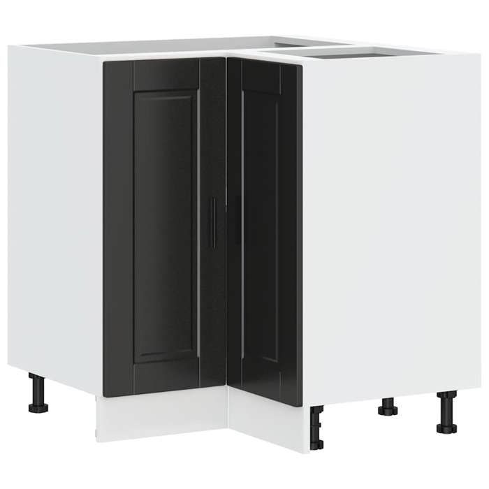 En solde Armoire dangle de cuisine Porto Placard bas Pieds réglables noir bois dingénierie A1389