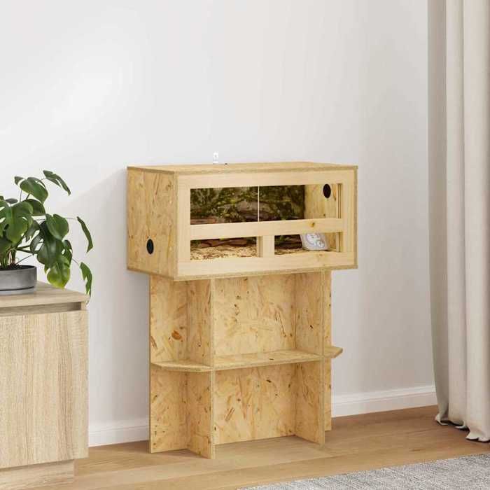 Marron Terrarium Durable - Résistant aux rayures - Marron 60 x 30 x 80 cm OSB A2744