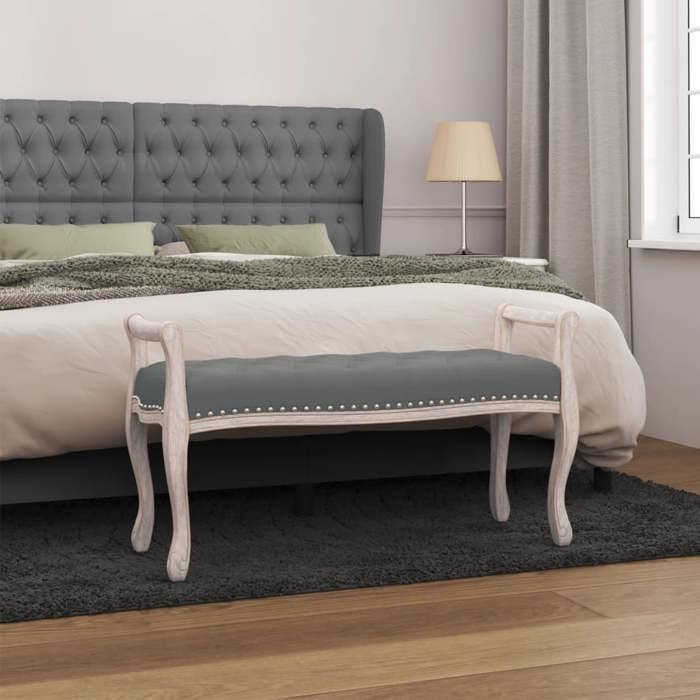 1pc Gris Banquette charge max : 110 kg - Magnifique Banc Gris foncé 110x45x60cm Tissu CL2721910