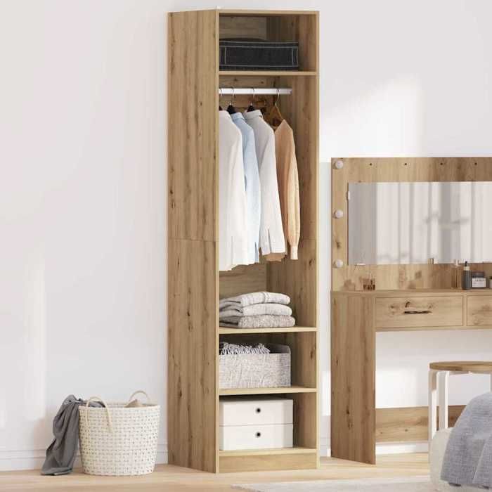 Armoire DE chambre - Solide - Armoire penderie - grande espace - Chêne artisanal 50x50x200 cm Bois dingénierie LH92926779469