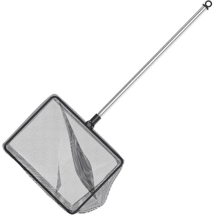 14cm Filet à Poissons pour Aquariumavec Poignée Télescopique en Acier Inoxydable Grand Filet Carré à Mailles Fines Et 14 cm