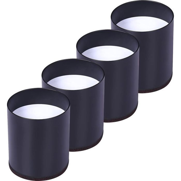 Rehausseur Pieds de Lit Lot de 4 Acier Carbone Risers de Meubles Ajoutent Hauteur de 5CM Supportent 1000 lbs Rehausseurs de