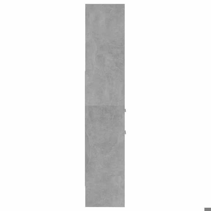 Bibliothèque Gris béton 40x35x180 cm Aggloméré_2 ans garantie_76077