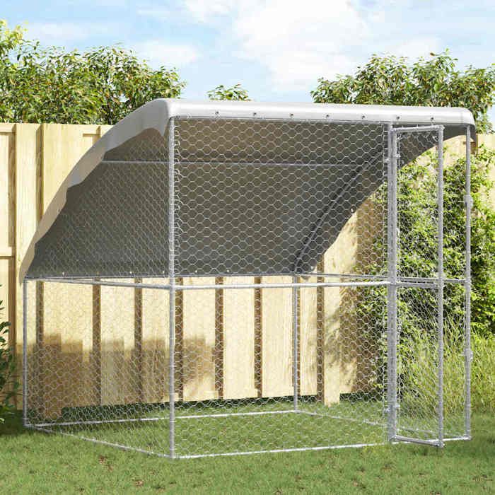Kennel pour Chiens Argenté - vidaXL - acier galvanisé - 2x2x2 m - Fermeture sécurisée - Facile à nettoyer 255153 Kennel pour Chiens Argenté - vidaXL - acier galvanisé - 2x2x2 m - Fermeture sécurisée - Facile à nettoyer 255153