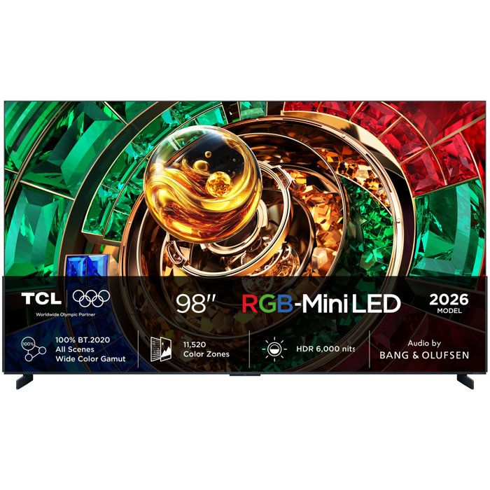 TCL 98RM9L 98 pouces RGB Mini LED 4K HDR10 Smart TV 6 000 Nits