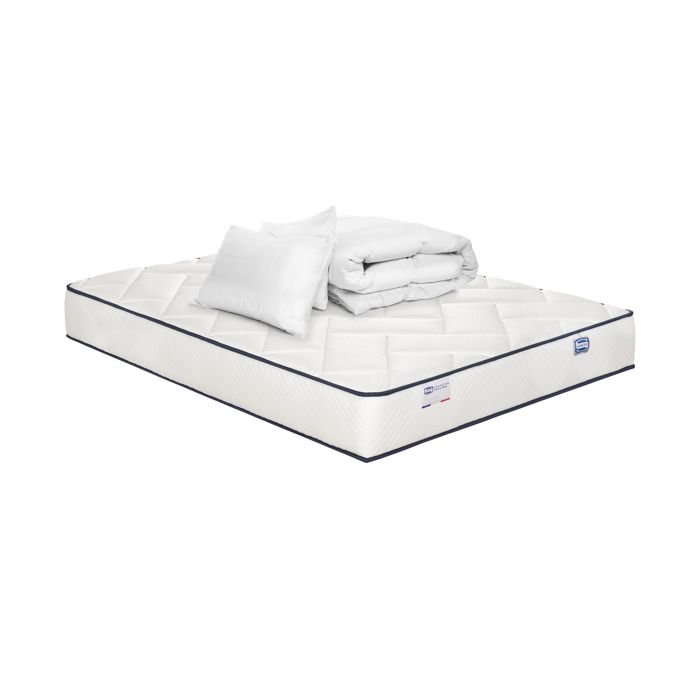 Matelas à ressorts ensachés - Simmons - EVIDENT - 160x200 cm - Soutien ferme - Accueil tonique - H23 - Couette incluse