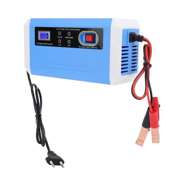 Akozon mainteneur de batterie automatique Chargeur de batterie de voiture 12V/24V Efficace Écran