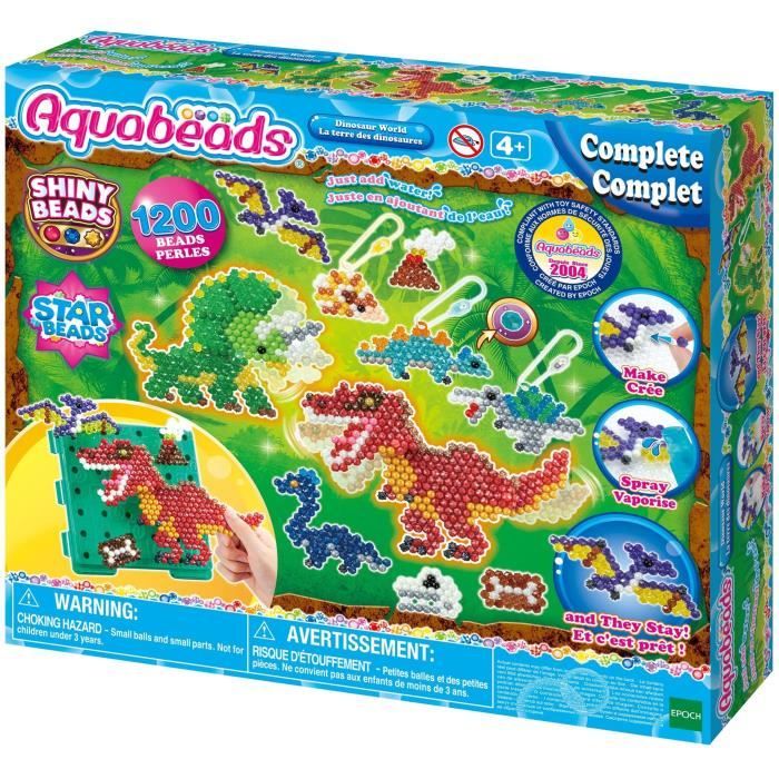 aquabeads - la terre des dinosaures - perles créatives pour enfants