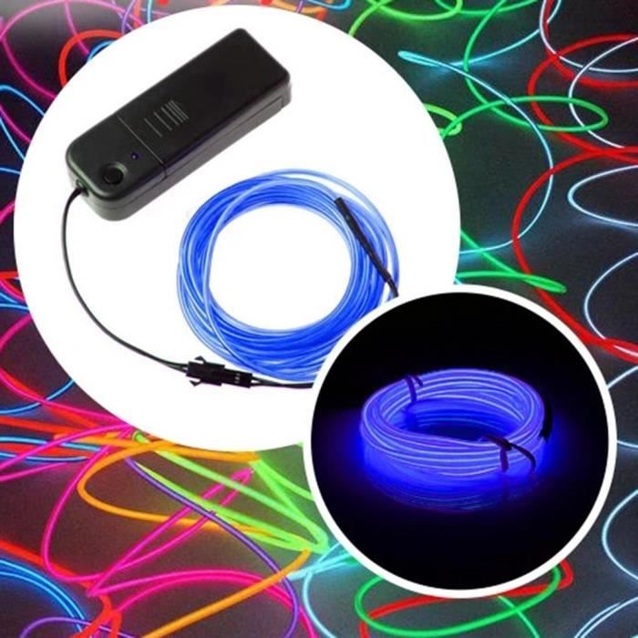 1M à piles luminescentes Neon LED Lights Glow EL fil cordes bande corde ...
