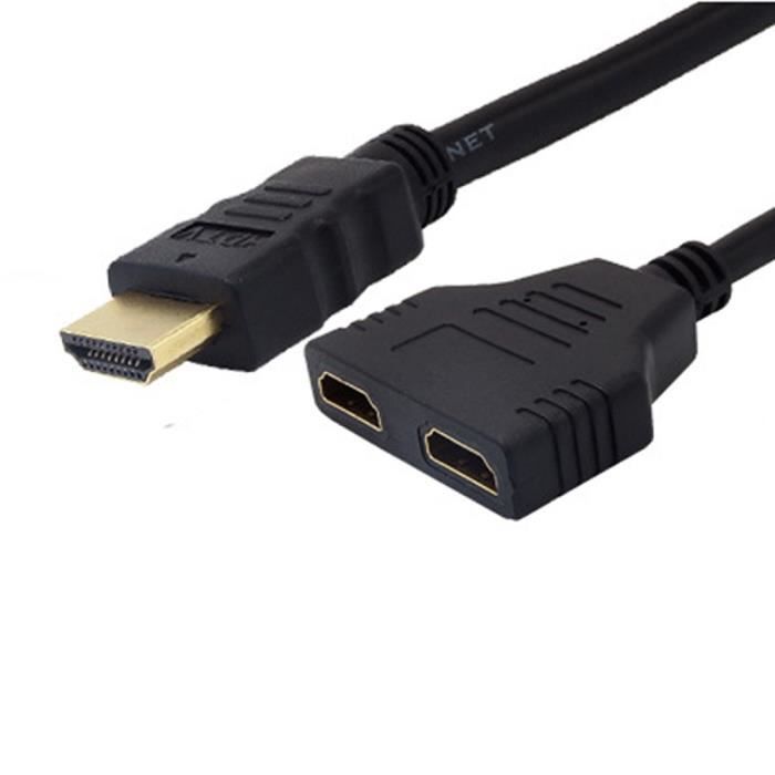 HDMI de 1 à 2 Adaptateur de Split Double conversion du signal vidéo
