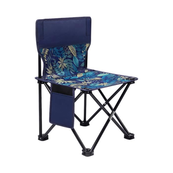 Tabouret De Camping Pliable FIEMACH - Carré, 12 Hauteurs (6.5 à 45 Cm), Charge 220 Kg, Sac De Transport Inclus, Noir