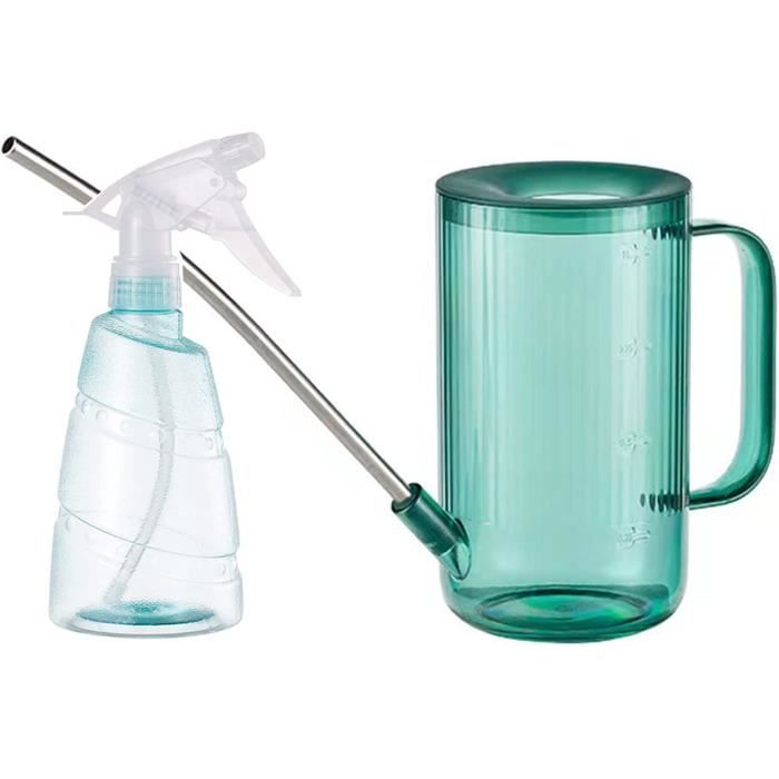 Arrosoir Plantes D'Intérieur 1L - Long Bec Inox + 12 Étiquettes - Mini Format Pratique