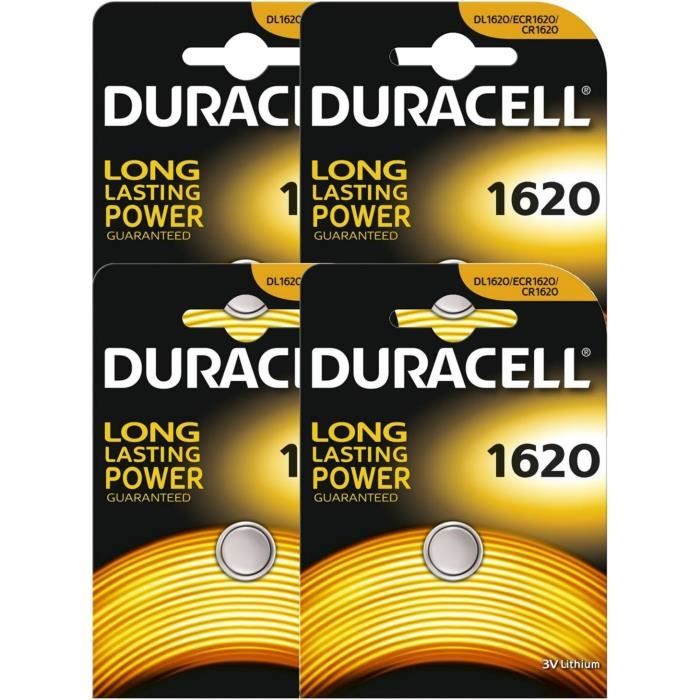 3 1620 Duracell Coin Cell Batteries - Lithium 3V - ( CR1620, ECR1620,  DL1620 )