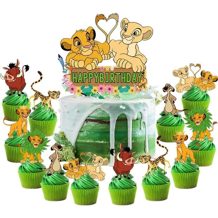 25 Pièces Décoration Gâteau Topper Lion Cake Topper Happy Birthday Topper  Gateau Lion King Cupcake Topper Gâteau D'Anniversa[u1583] - Cdiscount Maison