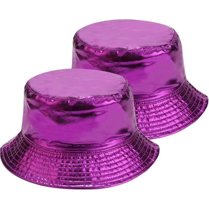 Casquette Bob Gothique Violet Et Noir - Taille Unique (56-58 Cm) - Tissu Léger Respirant - Pour Homme Et Femme, Style Urbain Ou Outdoor