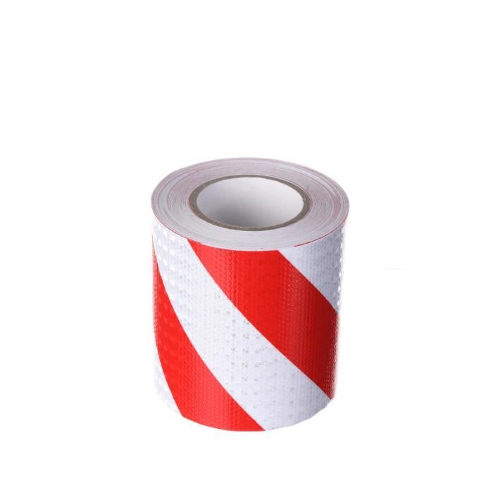 Ehuihuan Bande Réfléchissante De 5 M - Rouge Et Blanc Ehuihuan Bande Réfléchissante De 5 M - Rouge Et Blanc