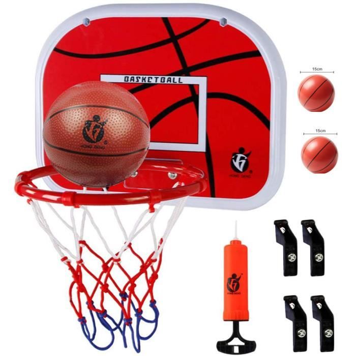 AOKESI Mini panier de basket et balles d'intérieur 17,8 x 14'' - Panier de basket  pour ensemble de porte - Mini jeu de basket intérieur pour enfants