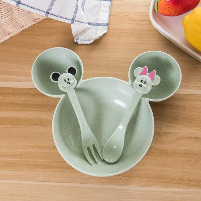 Protection De L Environnement Couverts De Paille De Ble Ensemble Assiette Pour Enfants Vaisselle De Dessin Anime Mignon Pour Enfants Cdiscount Puericulture Eveil Bebe
