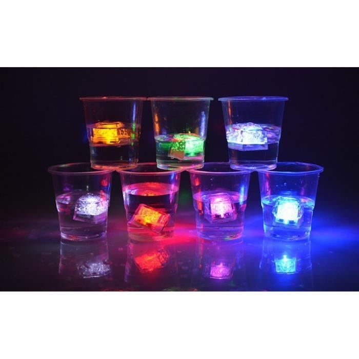 Lot De Glaçons Lumineux Multicolores à LED - S'allument Dans Votre Verre - Parfait Pour Les Cocktails, Fêtes Et Mariages !