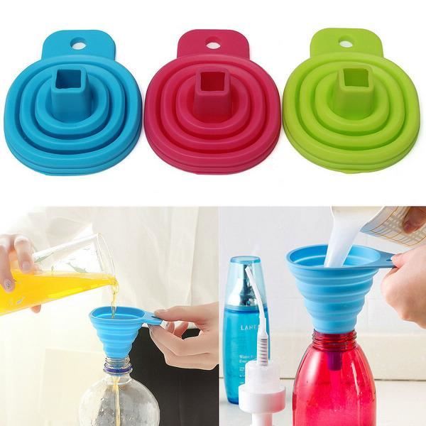 Entonnoir silicone pliable rétractable pratique