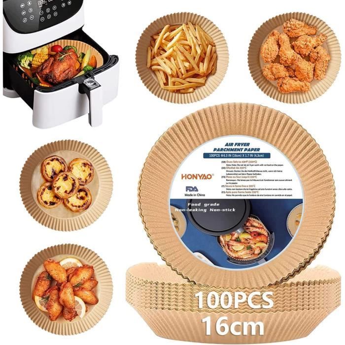 100 Pièces Papier De Cuisson Air Fryer Jetable, Friteuse À Air Feuilles De  Papier Sulfurisé Carré, Feuilles De Papier De Cuis[H138] - Cdiscount  Electroménager