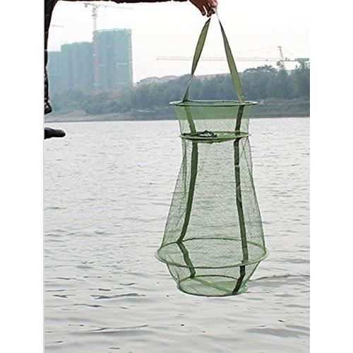 Bourriche/filet De Pêche Pliable - Cage à Poissons - Lot De 2 - Vert - NEUF