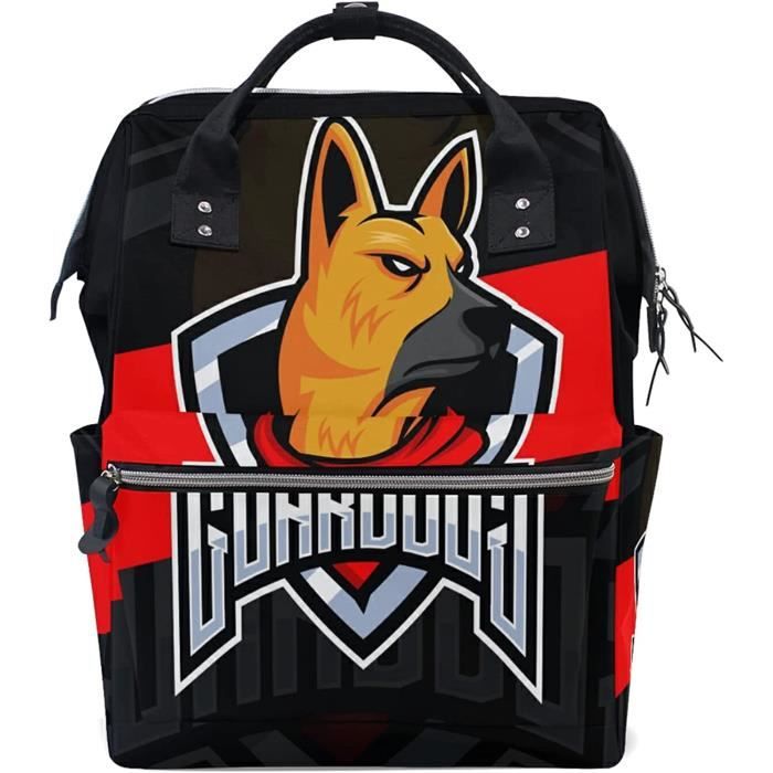 Chien Ray Roi Noir Rouge Sac Langer Sac Dos Grande Capacit