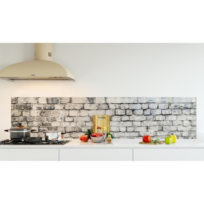 Credence De Cuisine Adhesive En Verre De Synthese Vieux Mur De Pierre L 220 X H 50 Cm Achat Vente Credence Credence De Cusine Vieux Mur Cdiscount