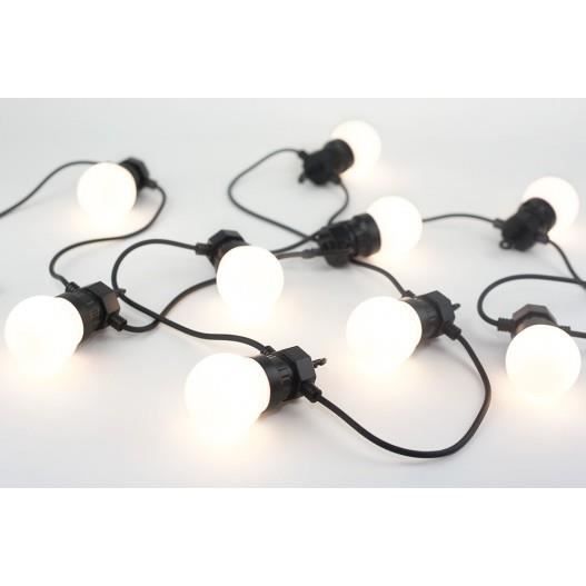Guirlande Guinguette blanche 3M - SKYLANTERN - 10 ampoules LED - Usage extérieur