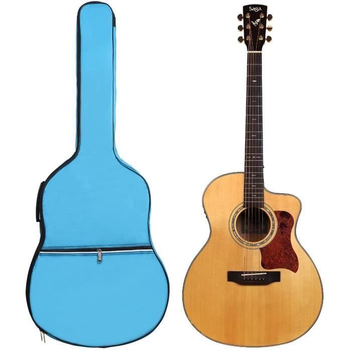 Guitar Case Étui étanche pour guitare acoustique et classique Bleu 40 cm
