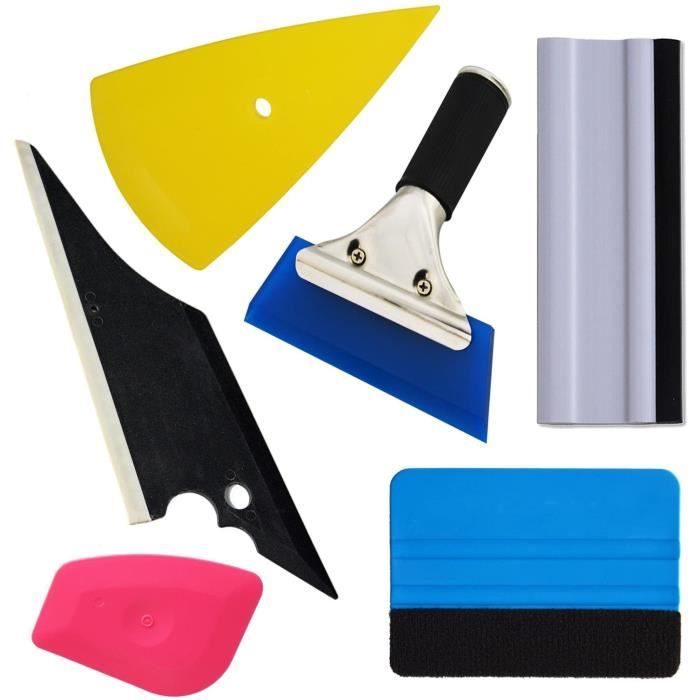 Kit D'Outils 4 En 1 Pour Film Fenêtre - Raclette Feutre, Coupe-Vinyle, Stylo Air, Micro Raclette