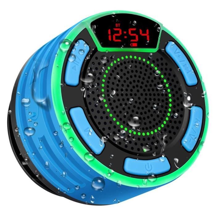 Haut Parleurs Bluetooth Basspal F013 Pro Tws Ipx7 Etanche Haut Parleur De Douche Sans Fil Portable Avec Ecran Led Type Blue Enceinte Nomade Avis Et Prix Pas Cher Cdiscount