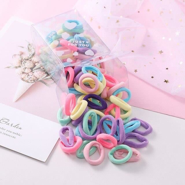 50pcs Non Dompte 3cm Bandes De Cheveux Elastiques Filles Chouchous Enfant Bebe Elastique Pour Queue De Cheval Serviette Wl Cdiscount Au Quotidien