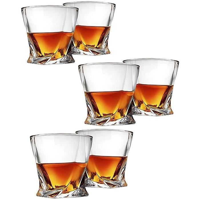 Lot De 6 Verres à Whisky – Design Classique, Transparent
