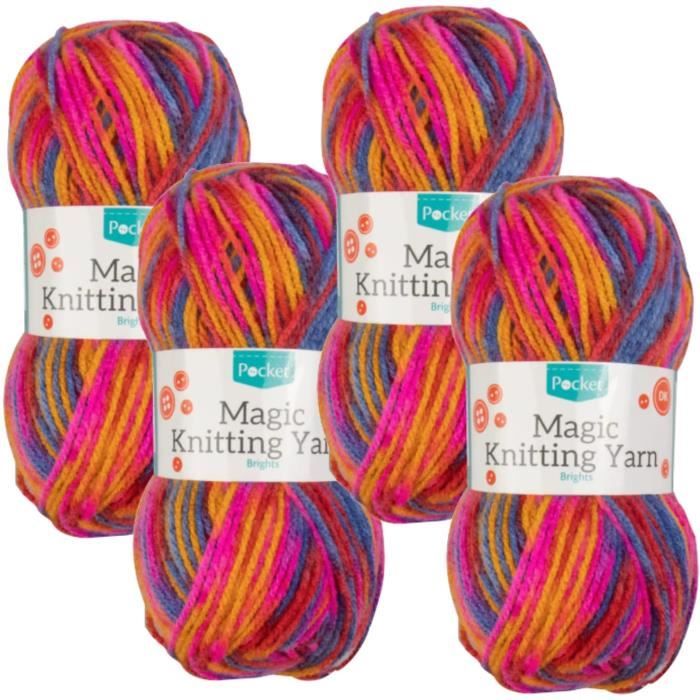 Lot de 4 pelotes de laine multicolore de 200 g pour tricot épais de 50 g  Double laine à tricoter Acrylique légerhypoallergéni 38 - Cdiscount  Beaux-Arts et Loisirs créatifs