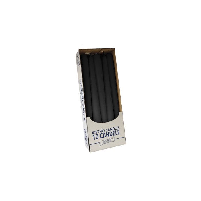 Bougies Coniques Cereria Di Giorgio - Gris Vert 2,2x25cm - Brûlent Sans Fumée