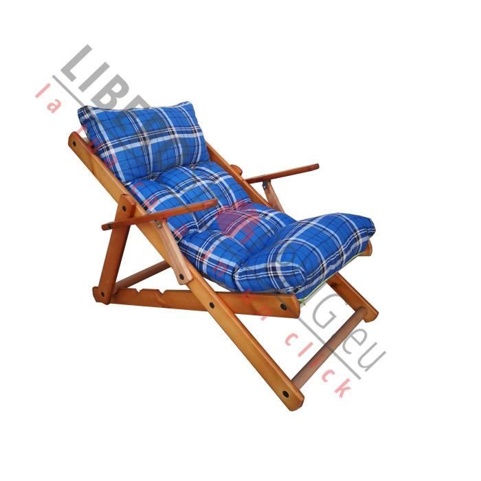 fauteuil lounge - relax - 3 positions - pliant - turquoise